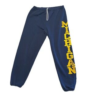 Russell Athletic Navy and Yellow Sweatpants